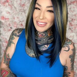 Stylish Black and Blonde Women's Wig